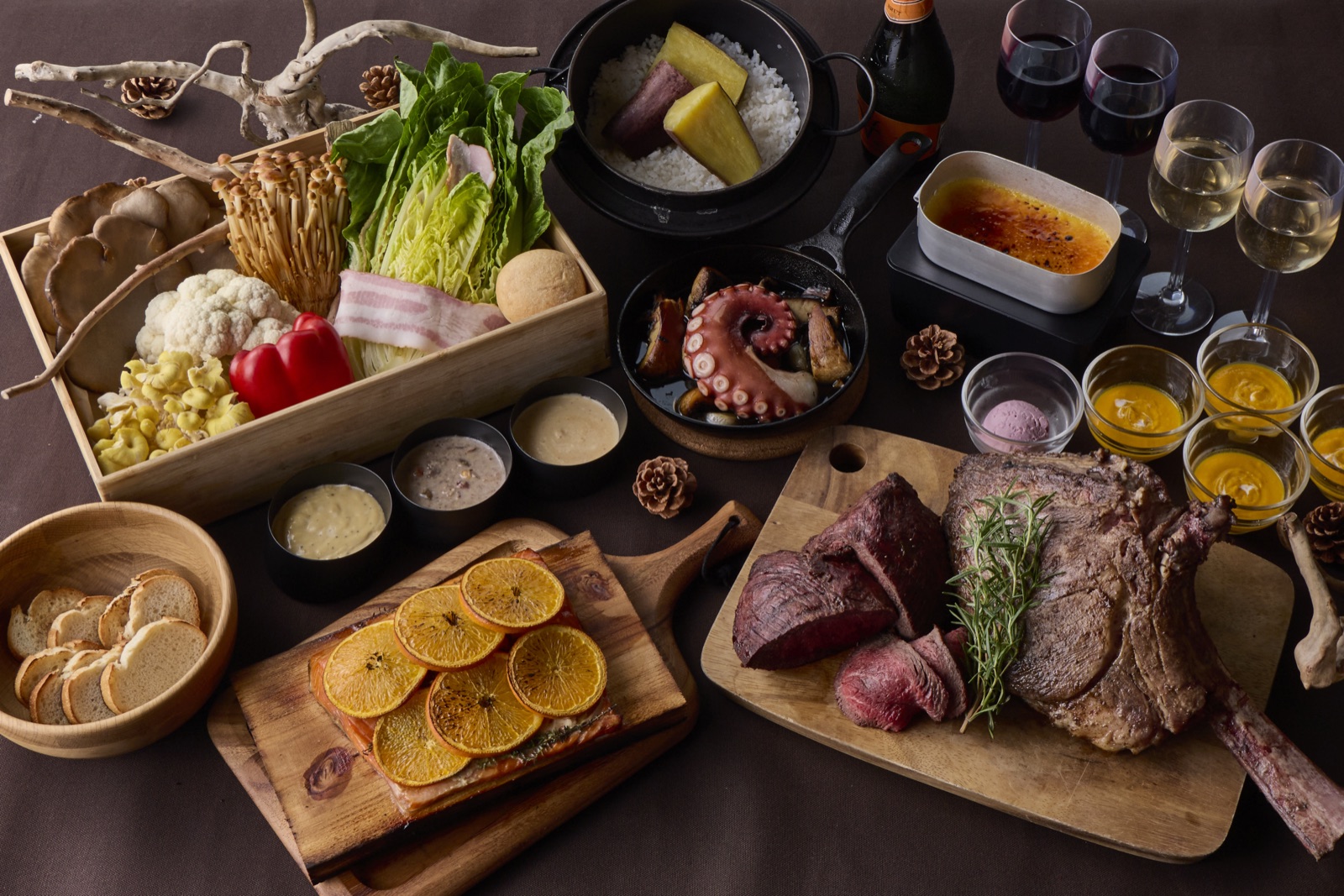 Autumn dinner course